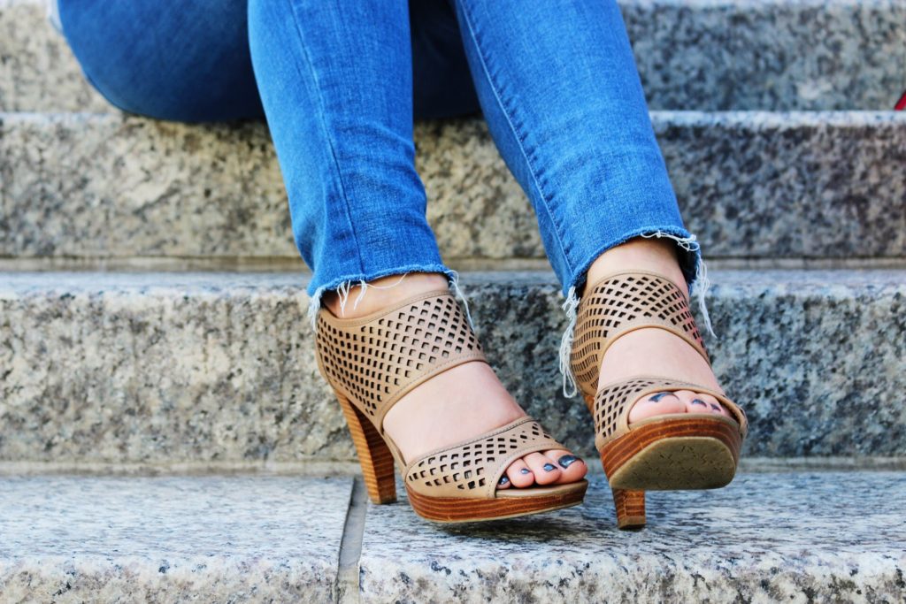 Perforated Cage Sandals