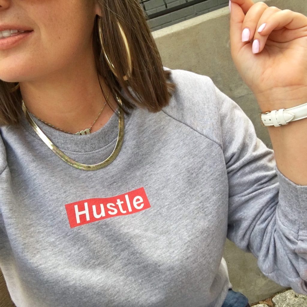 SUPREME INSPIRED HUSTLE SWEATSHIRT @julia.marie.b