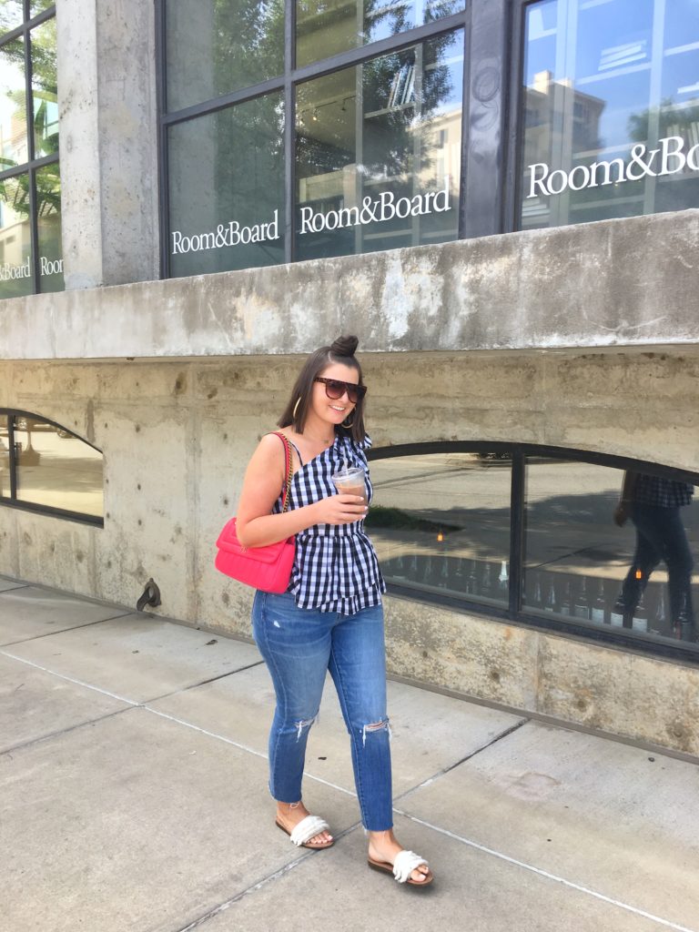 Summer Fashion: Black and White Gingham and Slim Boy Jeans @julia.marie.b