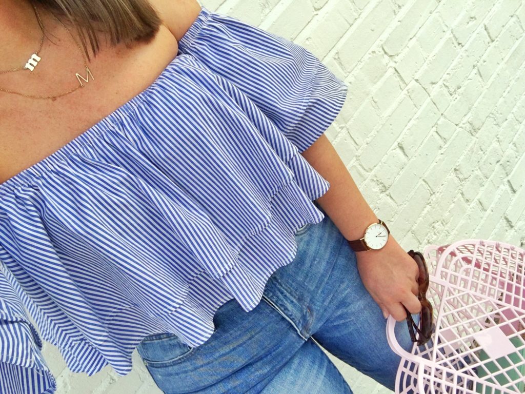 Summer Fashion: Jeans and OTS Top @julia.marie.b