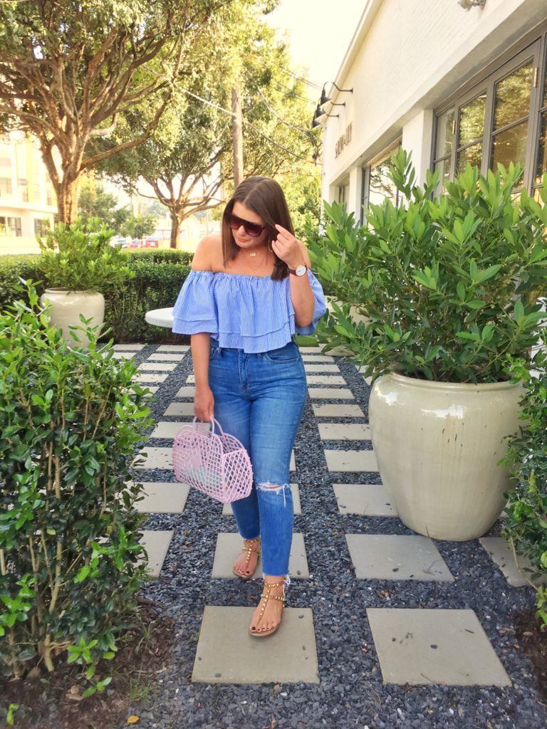 Summer Fashion: Jeans and OTS Top @julia.marie.b