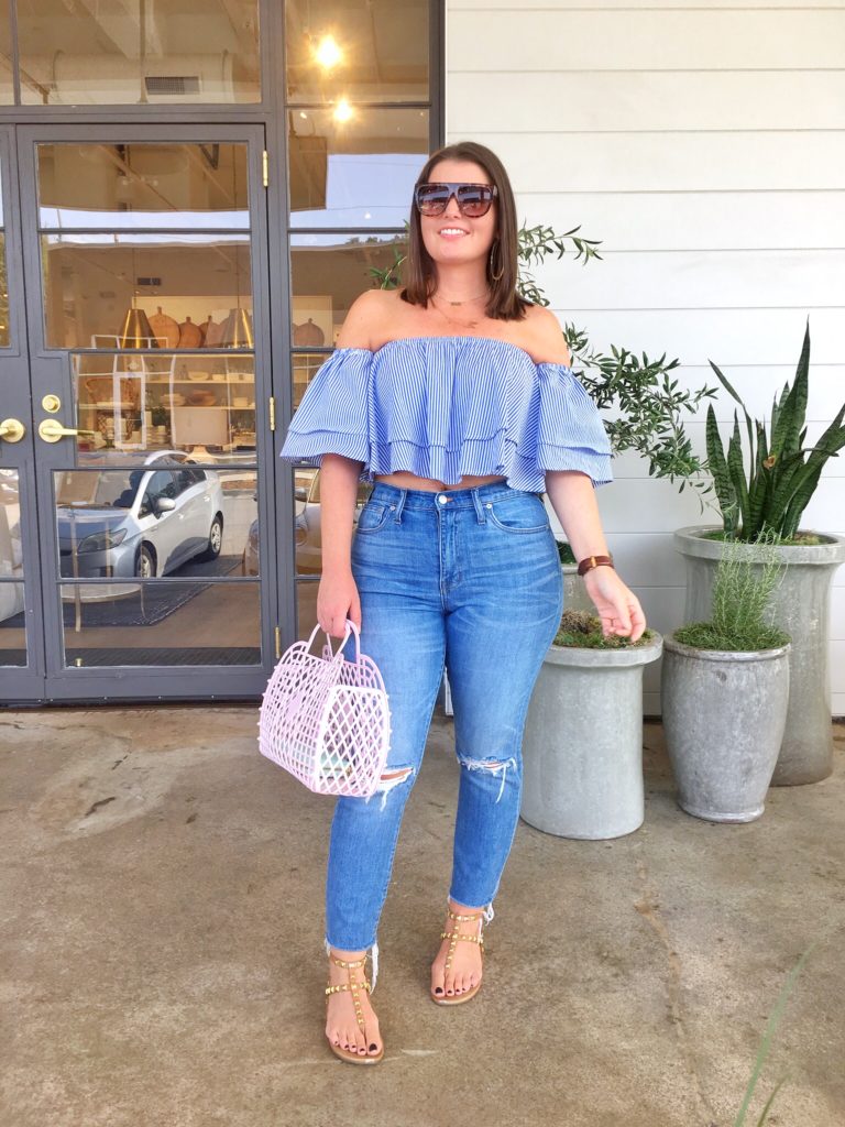 Summer Fashion: Jeans and OTS Top @julia.marie.b