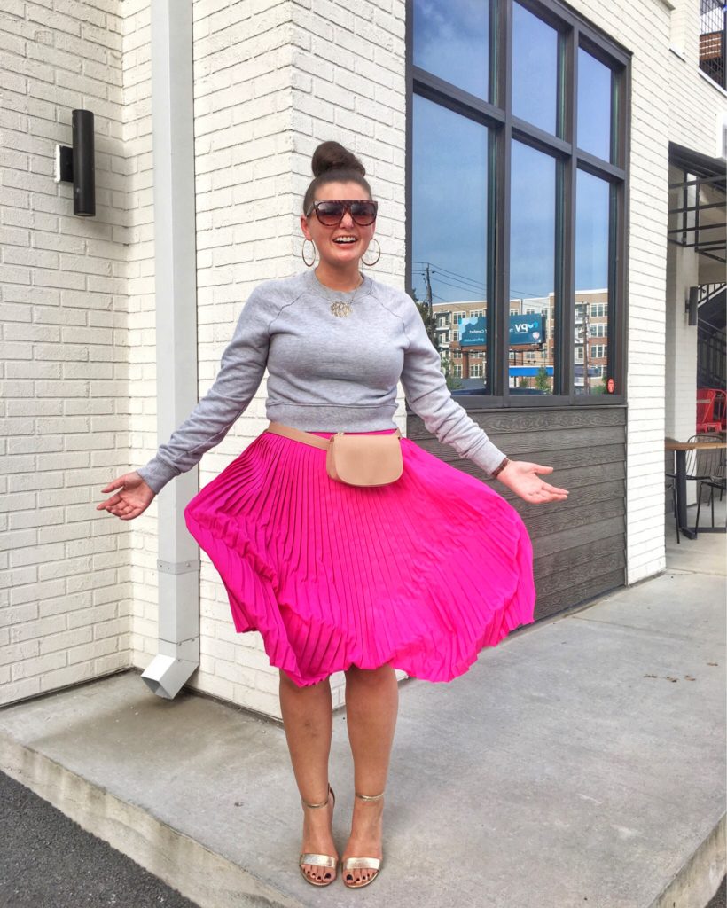 Fall Fashion: Pleated Midi Skirt @julia.marie.b