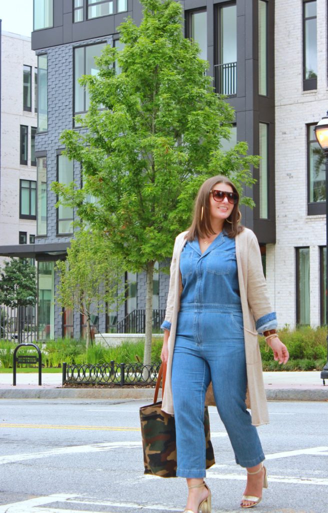 Fall Fashion Outfit: Denim Coverall Jumpsuit