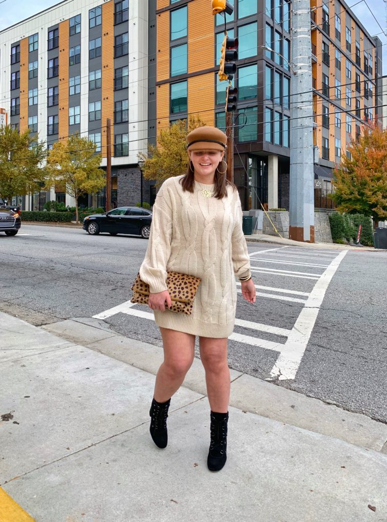 FALL FASHION: CABLE KNIT SWEATER DRESS @julia.marie.b