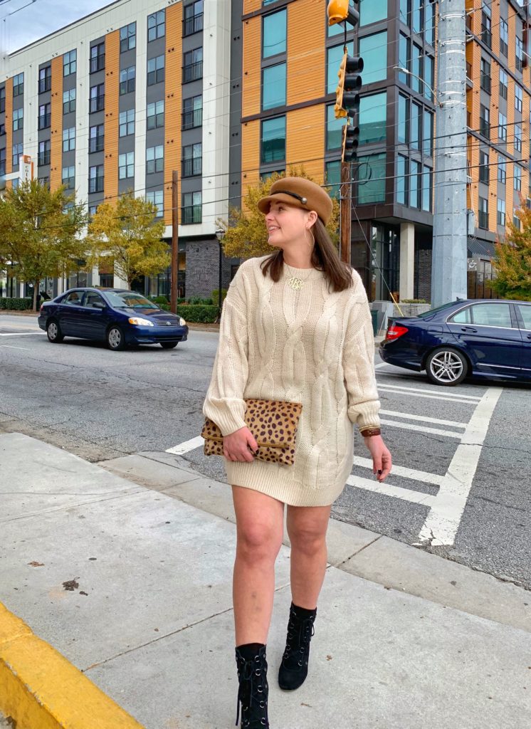 FALL FASHION: CABLE KNIT SWEATER DRESS @julia.marie.b