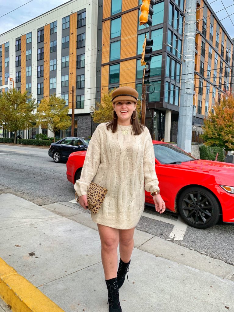 FALL FASHION: CABLE KNIT SWEATER DRESS @julia.marie.b