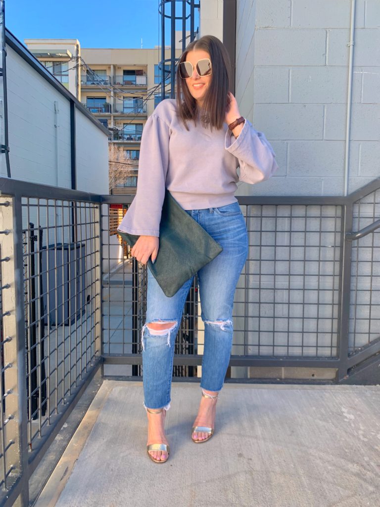 SPRING OUTFIT: MADEWELL DENIM AND SWEATSHIRT @julia.marie.b