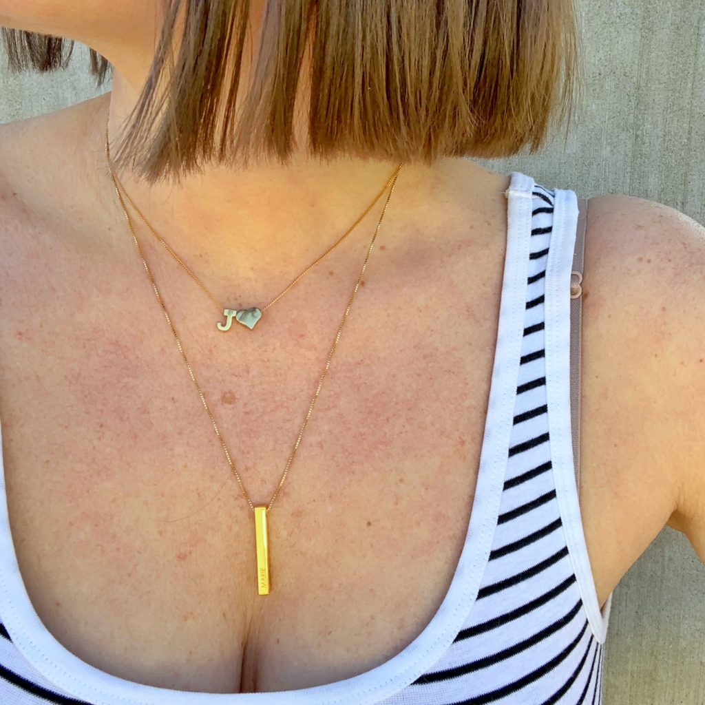 HOW TO LAYER A NAME NECKLACE @julia.marie.b