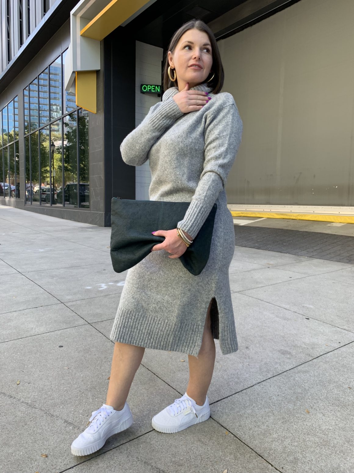 HOW TO STYLE A SWEATER DRESS FOR FALL