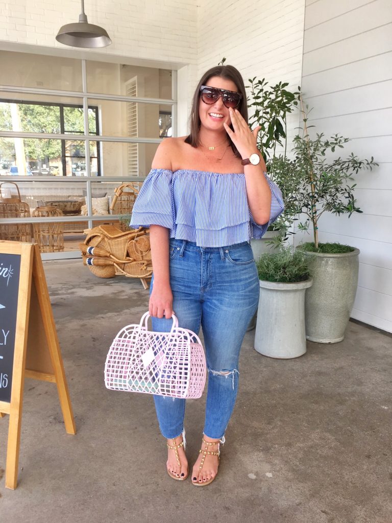 Summer Fashion: OTS Ruffle Top and Denim