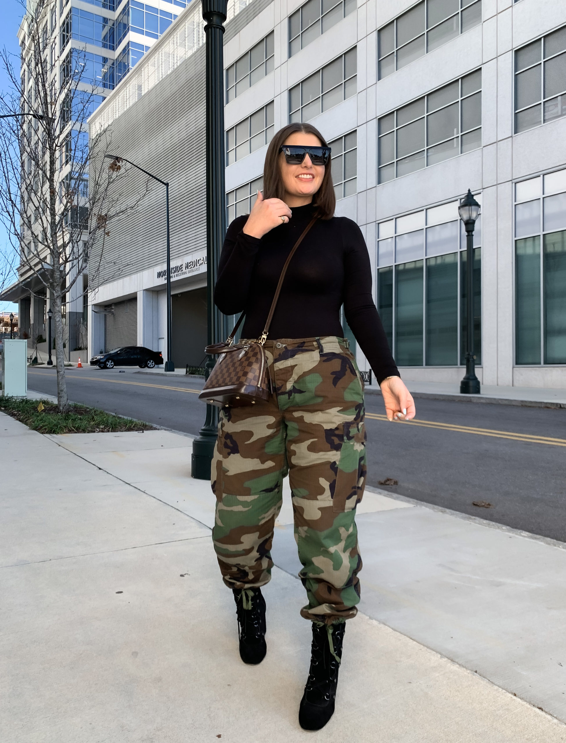 WHEN IN DOUBT, THRIFT IT! | FALL STREET STYLE OUTFIT: MILITARY CAMO PANTS