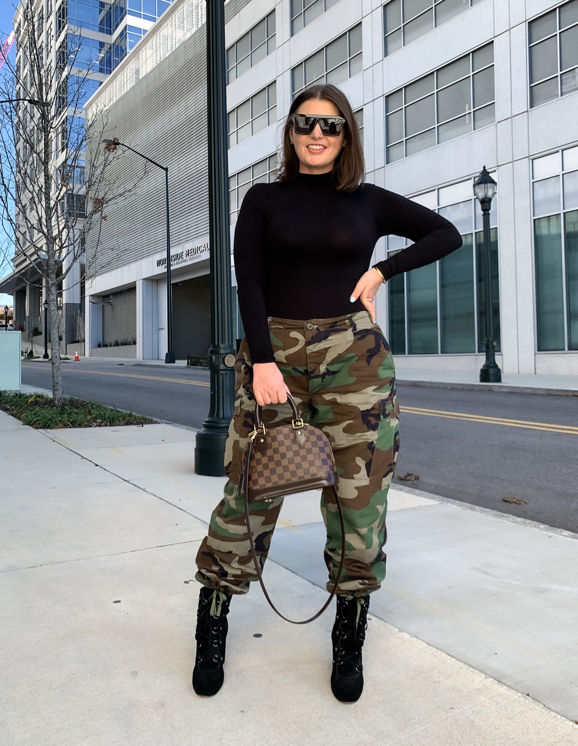 WHEN IN DOUBT, THRIFT IT! | FALL STREET STYLE OUTFIT: MILITARY CAMO PANTS