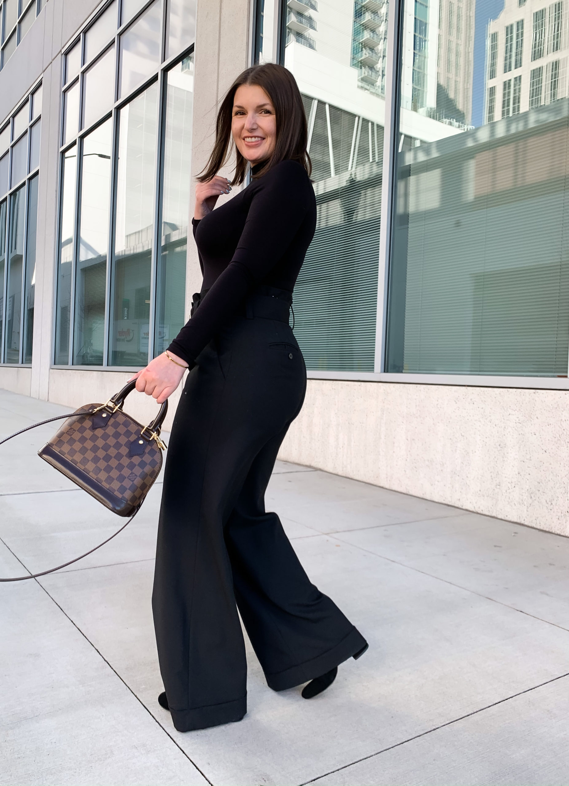 QUALITY OVER QUANTITY | CHIC WORKWEAR: HIGH WAIST WIDE LEG TROUSERS
